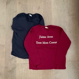 Zara Girls Long Sleeve T-shirts (set of 2)